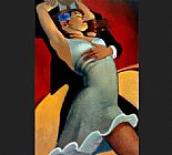 Bill Brauer Canvas Paintings - Scarlet Dancer